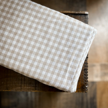 Tan & Cream Gingham Homespun