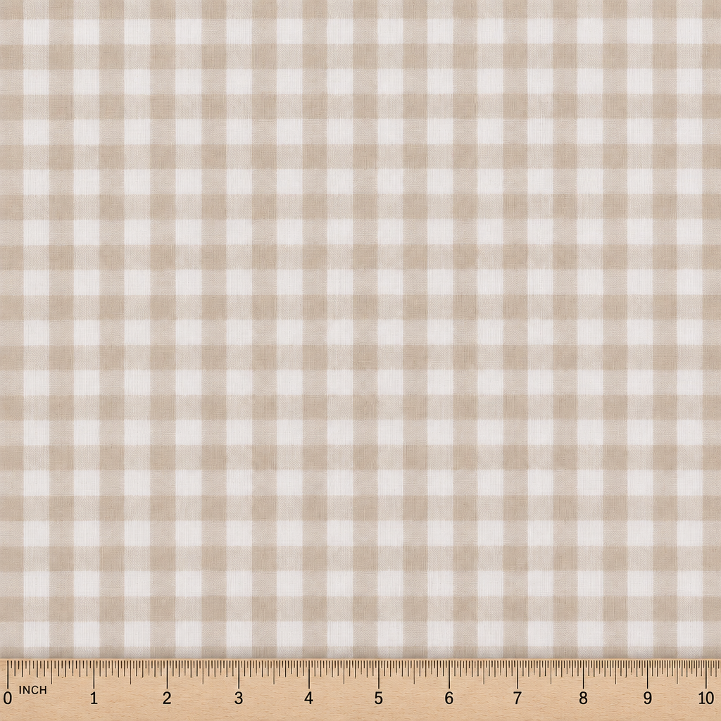 Tan & Cream Gingham Homespun