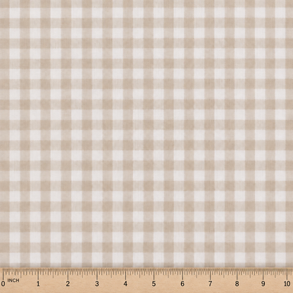 Tan & Cream Gingham Homespun