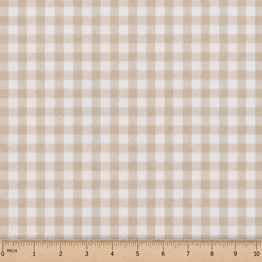 Tan & Cream Gingham Homespun